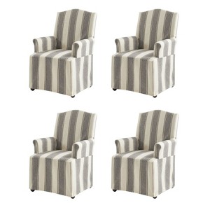 Arnold dining chair Set of 4 roll arms|ARTFUL LIVING DESIGN - 1 of 4