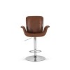 2pc Romer Mid Century Modern Bentwood Adjustable Swivel Counter Height Barstools - Christopher Knight Home - 3 of 4