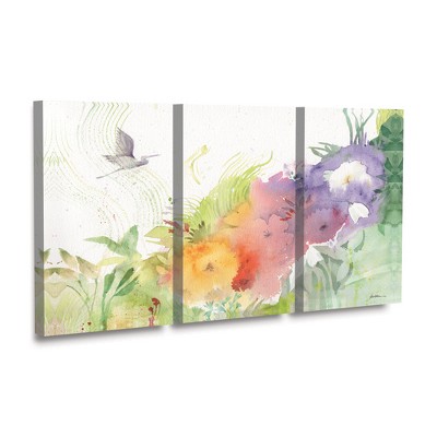 Trademark Fine Art -Sheila Golden 'Heron Taking Flight' Multi Panel Art Set 3 Piece 12X19