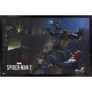 Trends International Marvel's Spider-Man 2 - Fight with Venom Framed Wall Poster Prints - 1 of 4