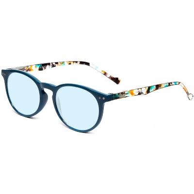 Calabria MDR8003 Designer Blue Light Glasses Ladies Teal Green Crystal Spot 47mm