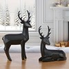2-Piece Resin Origami Table Top Deer Set Holiday Decor - 2 of 3