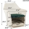 2-in-1 Pet Friendly Accent Chair with Pet Bed, Upholstered Leisure Armchair with Removable Base, White & Green - ModernLuxe - 3 of 4
