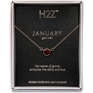 Pavilion Gift Company - Liza Birthstone January Garnet - 17"-18.5" Necklace with 0.25" Crystal Pendant made from Austrian Crystals - Necklaces - 1 of 4
