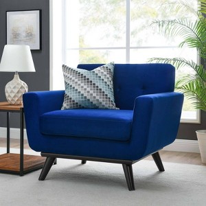 Engage Performance Velvet Armchair - Modway - 1 of 4