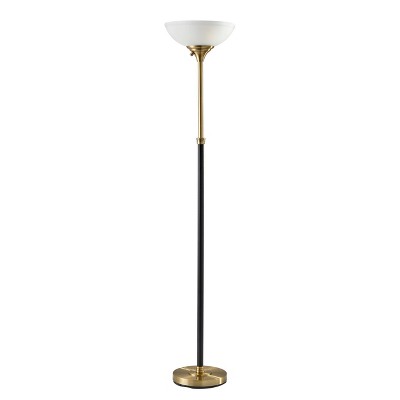 71" Bergen Collection Torchiere Black - Adesso