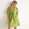 Lands' End Women's Linen Above the Knee Puff Sleeve Dress - 4 of 4