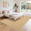Washable Area Rugs for Living Room Bedroom Modern Geometric Striped Rugs Non-Slip Low Pile Soft Foldable Accent Rug - 3 of 4