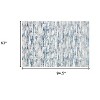 HomeRoots 5' X 8' Blue and White Abstract Washable Non Skid Area Rug - 3 of 4