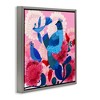 Stupell Industries Folk Birds on Dahlias Black Framed Floater Canvas Wall Art - 3 of 4