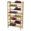 Clifford Foldable Shoe Rack Natural - Winsome: Adjustable, Easy Storage, 12 Pairs Capacity, Wood Frame - 3 of 4