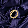 Slickblue Women's Flexible Chain Ring, Clear CZ Round Stones, Rose Gold, Gold, or Silver Finish, Sizes 5-10 - 2 of 3