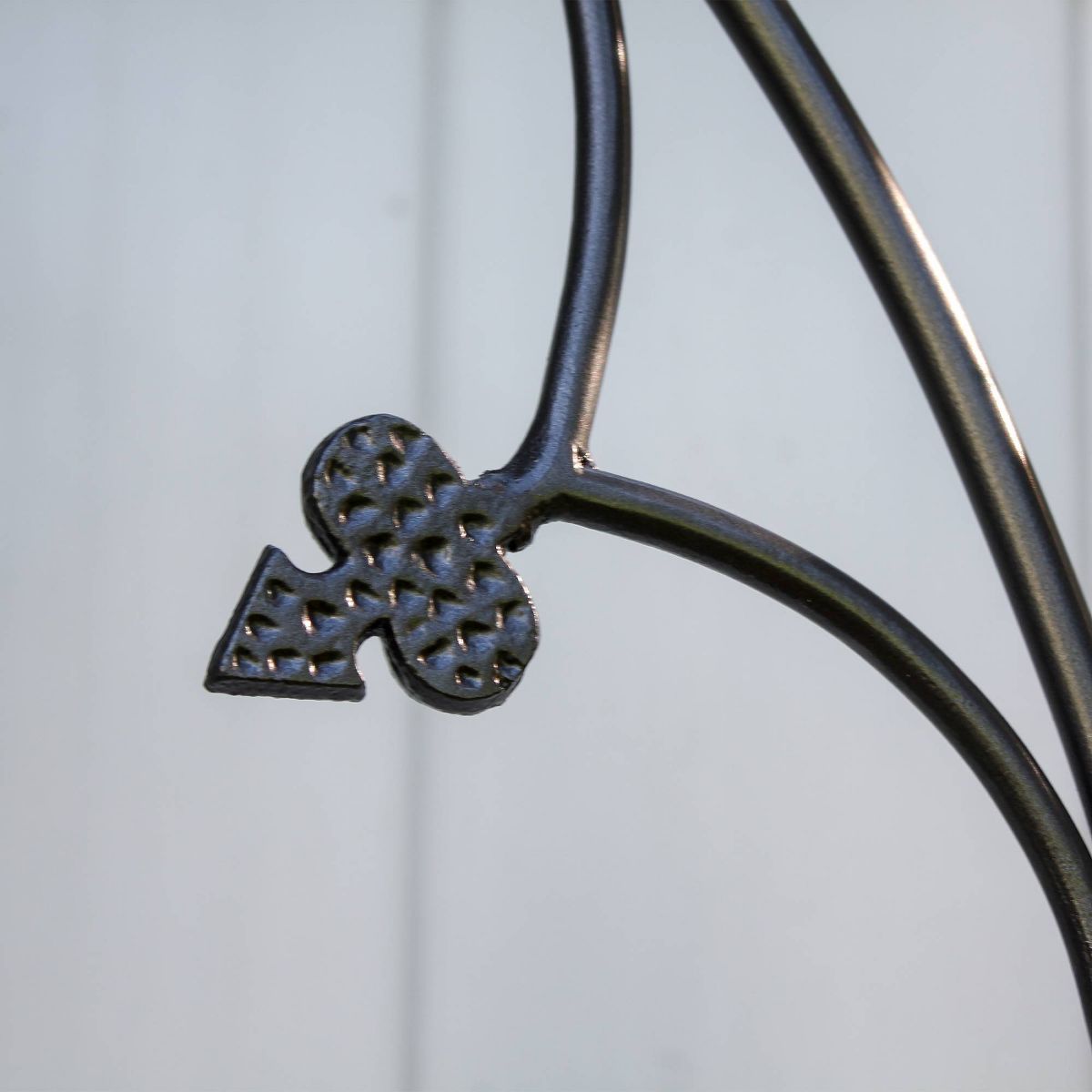 ACHLA Designs Black Powder Coated 75" Wrought Iron Trellis - thumbnail 2