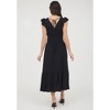 August Sky Women's V-Neck Short Sleeve Midi Dress - 2 of 4