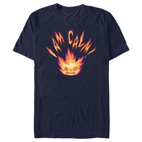 Men's Elemental Ember I Am Calm T-shirt - Navy Blue - X Large : Target