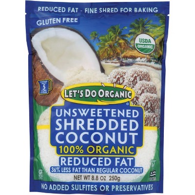 Let's Do Organic Unsweetened Shredded Coconut - 100% Organic - Reduced Fat.