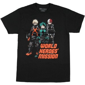 My Hero Academia Heroes Mission Men's MHA Manga Adult Short Sleeve T-Shirt - 1 of 4