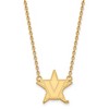 Black Bow Jewelry 14k Yellow Gold Plated Sterling Silver Vanderbilt Commodores NCAA Necklace 18 Inch - 2 of 4