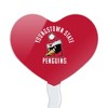 Youngstown State Penguins Logo Heart Love Cupcake Picks Toppers Decoration Set of 6 - 2 of 4