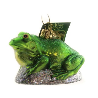 Old World Christmas 2.5 Inch Bullfrog Tree Ornament , Ornament Happy (1PC)