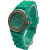 Olivia Pratt Every Day Thin Band Silicone and Rhinestones Colorful Women Watch - 2 of 4
