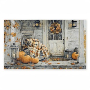 Stupell Industries Rustic Fall Porch Rocking Chair Printed Outdoor Door Mat, design by Creative Studio, 18"x30" - 1 of 4