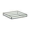 Cheung's Veldra Black Square Fluted Glass Tray - Large - 3 of 4