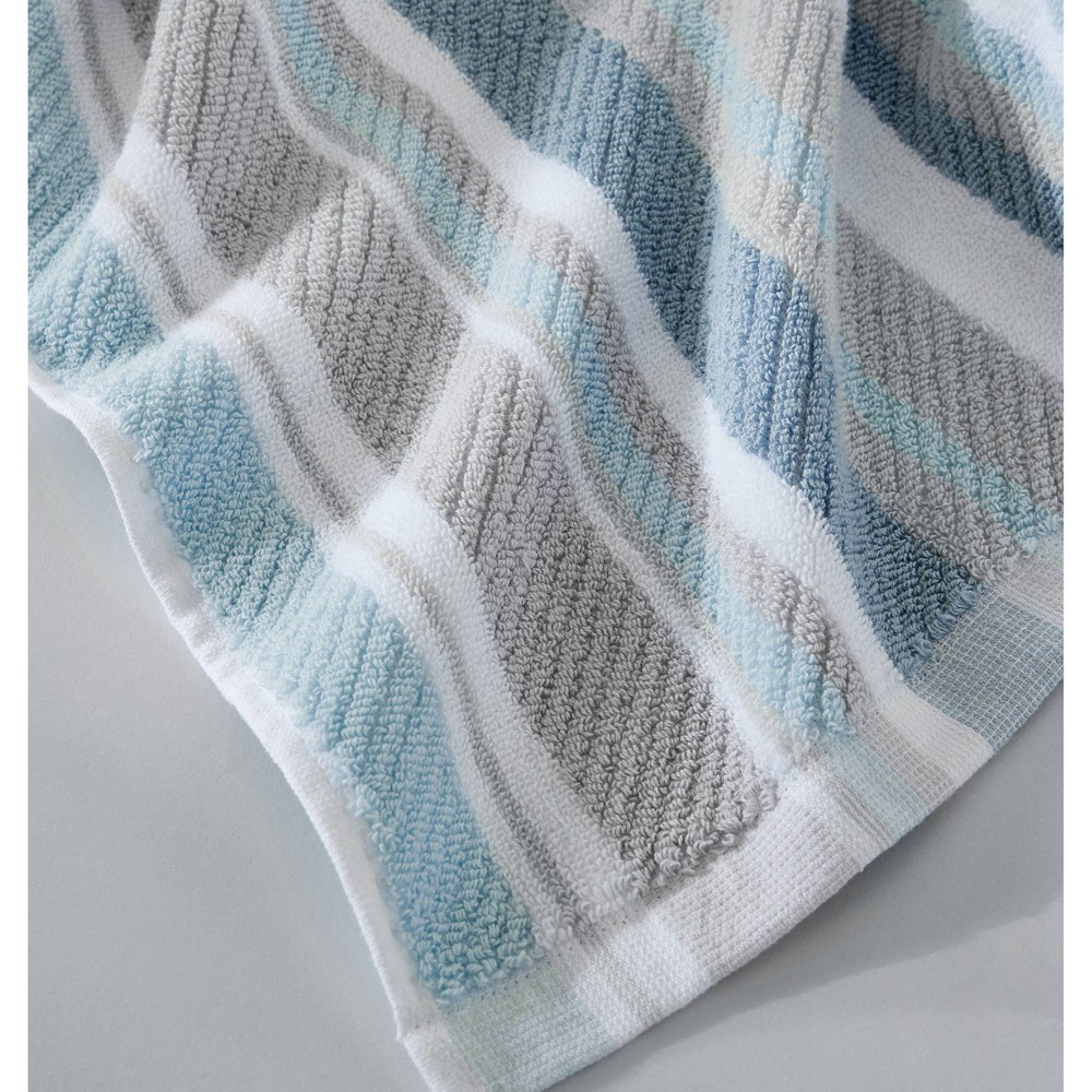 3pc Ocean Bay Striped Bath Towel Set Blue - Tommy Bahama: Lightweight Cotton, Reversible, Low Lint, Nautical Style