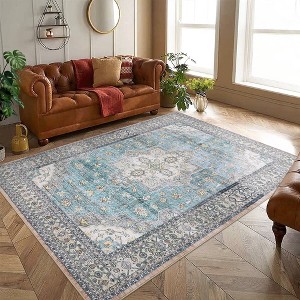 Area Rug Washable Rug Vintage Bohemian Rug, Ultra Soft Area Rugs for Bedroom Living Room Dining Room - 1 of 4