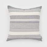 18"x18" Freja Striped Chenille Woven Square Throw Pillow - Evergrace