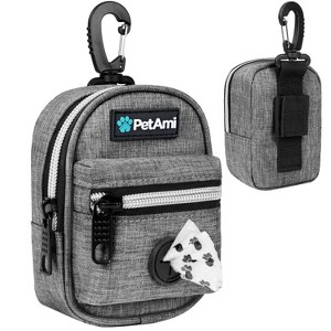 PetAmi Dog Waste Bag Holder for Leash, Pet Waste Dispenser Accessories Treat Pouch, Puppy Walking Travel Camping Supplies Must Have - 1 of 4