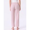 INSPIRE CHIC Women's Plaid Pajama Bottoms Elastic Waist with Pockets Long Sleepwear Lounge Pants - 4 of 4