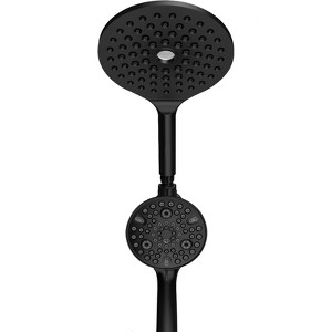 Itopfox Dual Handheld Shower Head Combo, 2-in-1 Rain Shower Heads System with 10 Modes High Pressure Hand Held Showerhead and Built-in Power Wash - 1 of 4