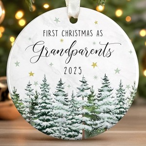 Lomsoe Grandparents Christmas Grandma And Grandpa Christmas Ornament Decor Ceramic Xmas Tree Decor Christmas Gift - 1 of 4