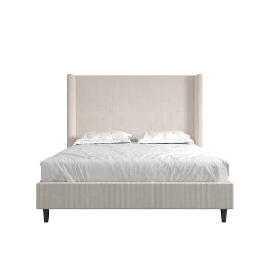 RealRooms Evie Upholstered Wingback Bed - 1 of 4