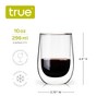 True Insulated Wine Glasses - Double Walled Stemless Wine Glass Set - Dishwasher Safe Borosilicate Glass 10oz Set of 2 - 3 of 4