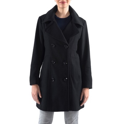 Alpine Swiss Norah Women’s Wool Blend Peacoat Runs Large – Double-Breasted Jacket with Flattering Fit