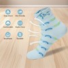 Paaaawaters Spring and summer women's mid-tube blue and white sports versatile striped sports socks, high-end（Twelve pairs） - 4 of 4