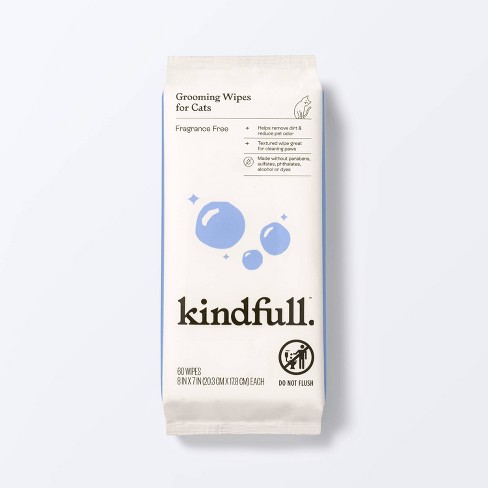 Fragrance Free Cat Grooming Wipes - 60ct - Kindfull™ : Target