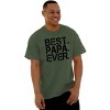 Men's Best Papa Ever Worlds Greatest Father Graphic T Shirt Tees Brisco Brands - 3 of 4