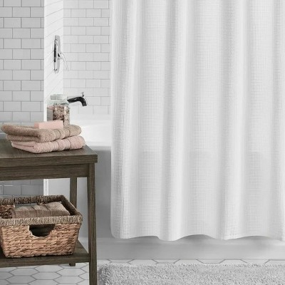 LunaLulinlk Eco-Friendly Waffle-Weave Fabric Shower Curtain