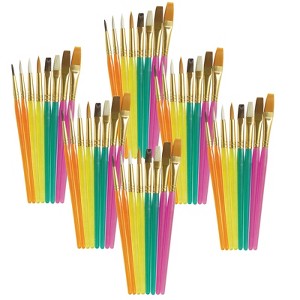 Creativity Street® Acrylic Paint Brush Assortment, Assorted Colors & Sizes, 8 Per Pack, 6 Packs - 1 of 3