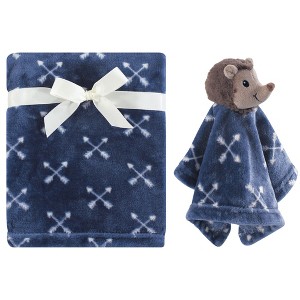 Hudson Baby Infant Boy Plush Blanket with Security Blanket, Hedgehog, One Size - 1 of 3
