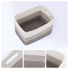 REGALWOVEN Cotton Rope Handcrafted Breathable Odorless Open Storage Bins 15 x 9.8 x 9.1 Inch 1 Pc - 2 of 4