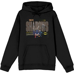 DC x Sonic the Hedgehog From The Shadows Shadow X Batman Yellow Outline Adult Long Sleeve Hoodie - 1 of 1
