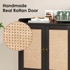 FURNIinspire Utility Storage Cabinets Multifunctional Storage Cabinet With Rattan Door, Sideboard Buffet Cabinet With Storage, Black, 15"*26.4"*30" - 4 of 4