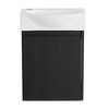 ALEXOUN 16" Small Bathroom Vanity with Round Ceramic Sink,Freestanding Cabinet , Soft Closing Doors,Modern Single Sink Vanity for Small Space - 4 of 4