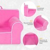 Infans Kids Sofa Toddler Foam Filled Armchair w/ Velvet Fabric Baby Perfect Gift Pink - 2 of 4