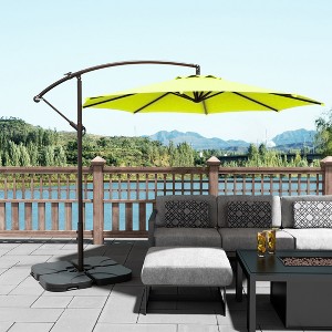 WestinTrends 10 Ft Outdoor Patio Cantilever Offset Umbrella with Base Weights - 1 of 3