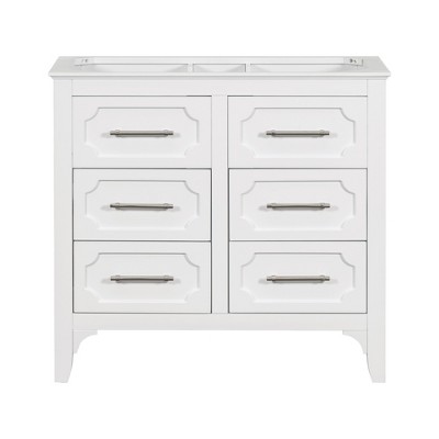 VYNXARIA 36'' Free Standing Bathroom Vanity - Solid Wood Frame, Four Drawers, Elegant Design